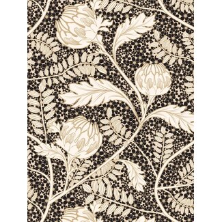 Salon des Fleurs Black/Beige giftwrapping paper