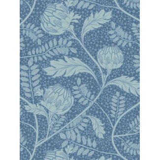 Salon des Fleurs Blue giftwrapping paper