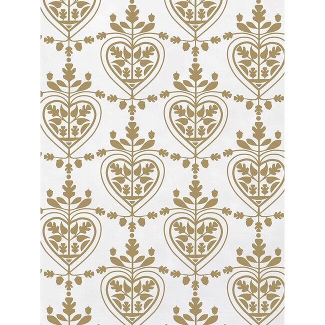 Folk Hearts Gold tissuepaper