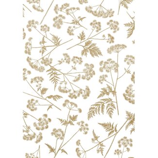 Gepunktete Wildblume Seidenpapier Gold