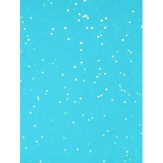 Glitter vloeipapier Aqua