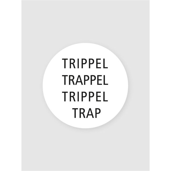 Trippel trappel weiß/schwarz etiketten ( 500 stück)