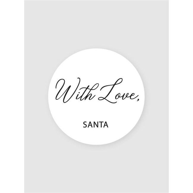 With Love, Santa white/black labels ( 500 pcs)