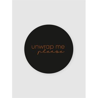 Unwrap me please black/copper etiketten