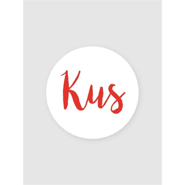 Kiss white/red labels ( 500 pcs)