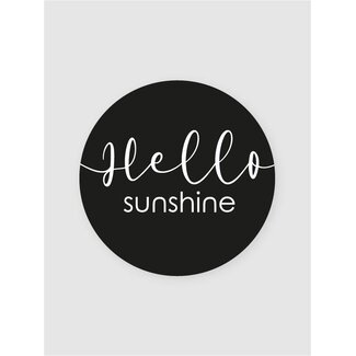 Hello sunshine black/white labels