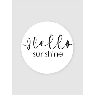 Hello sunshine white/black labels