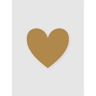 Heart matte gold labels(500 on a roll)