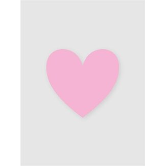 Heart light pink labels