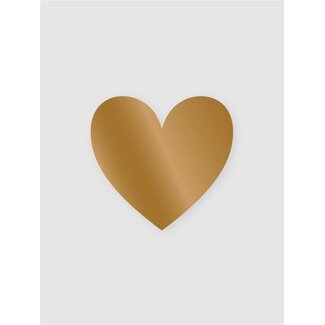 Heart glossy gold labels