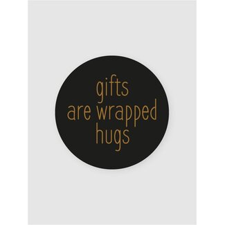 Gifts are wrapped hugs black/gold etiketten