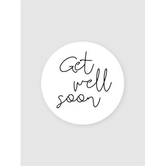 Get well soon white/black etiketten