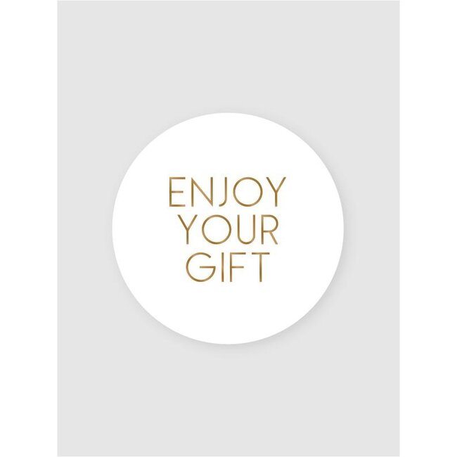 Genießen Sie Ihr Geschenk Weiß/Gold-Etiketten (500 Stück)