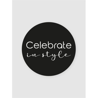 Celebrate in style black/white labels