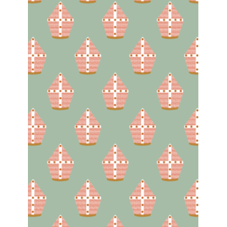 Saint Mikes Grünes geschenkpapier