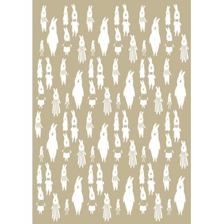 We are family beige giftwrapping paper