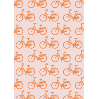 Bike Orange giftwrapping paper