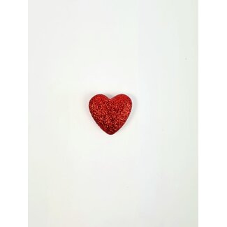 Glitter heart red