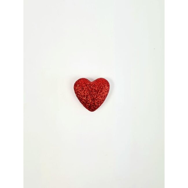 Glitter heart red