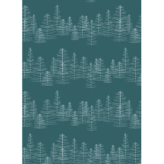 Pine on Green giftwrapping paper - 30 cm x 200 metres