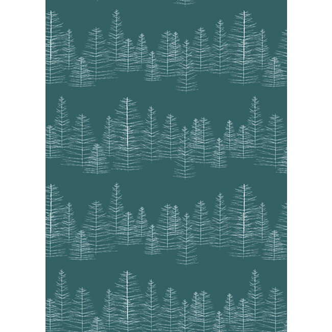 Pine on Green giftwrapping paper - 30 cm x 200 metres