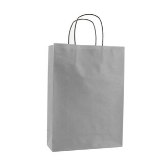 Paper Twisted luxury carrier bags + bottom cardboard silver