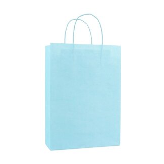 Paper Twisted de luxe carrier bags + bottom cardboard aqua blue