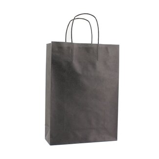 Paper Twisted de luxe carrier bags + bottom cardboard black