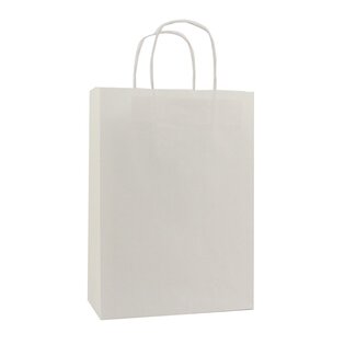 Paper Twisted de luxe carrier bags + bottom cardboard white