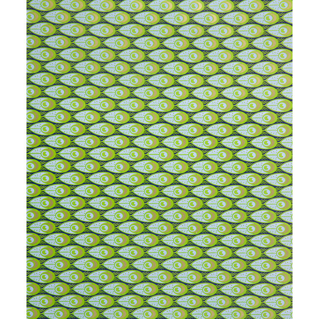 Peacock Feathers Green inpakpapier