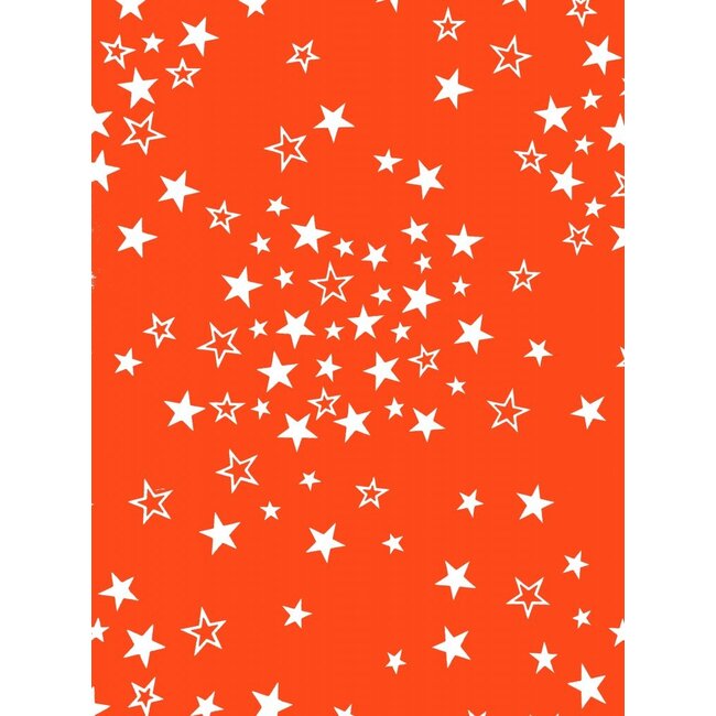 Sparkling Sky Fluor Orange giftwrapping paper