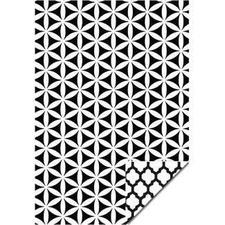 Spirograph schwarz/Kachel schwarzes geschenkpapier