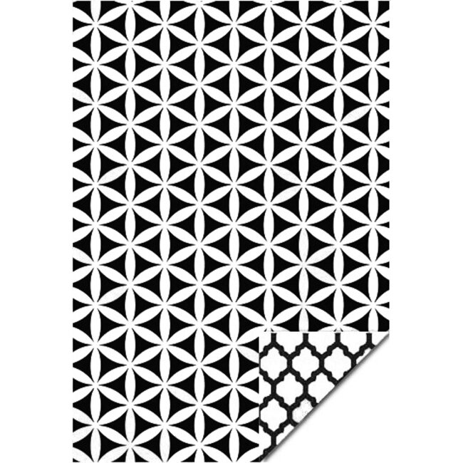 Spirograph schwarz/Kachel schwarzes geschenkpapier