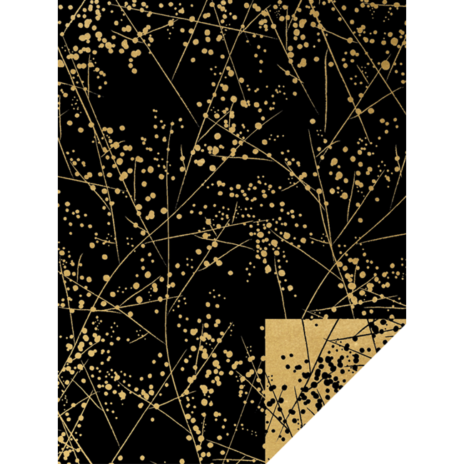 Paris Chic Black/Gold inpakpapier