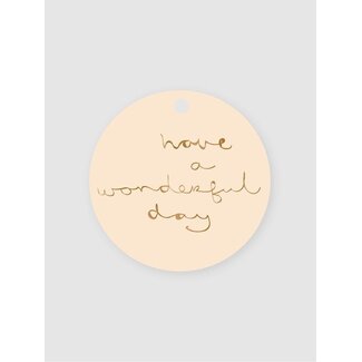 Have a wonderful day nude/gold gifttags
