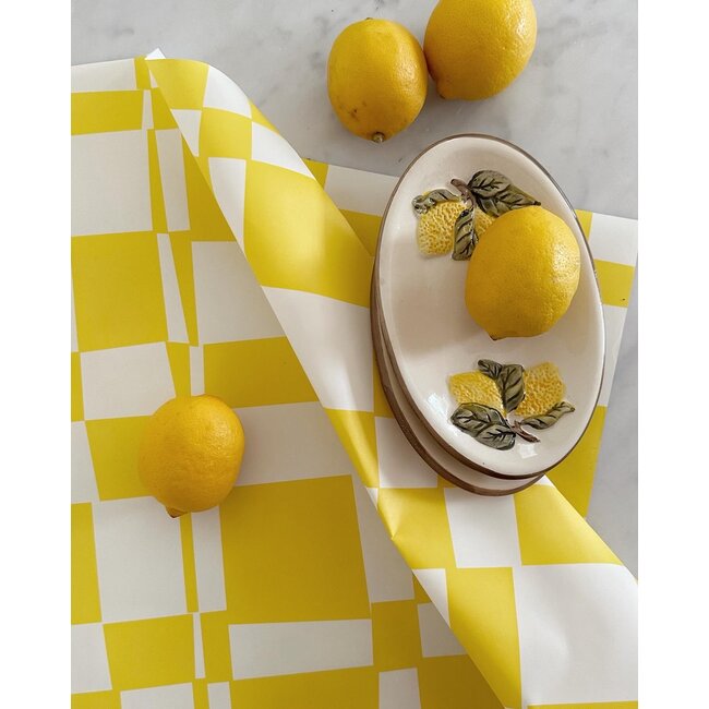 Check yellow inpakpapier