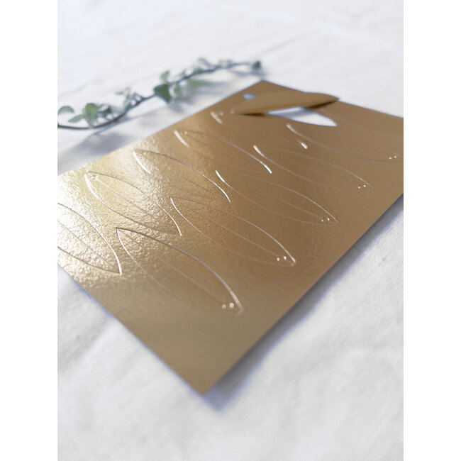 Geschenkanhänger Blätter GOLD