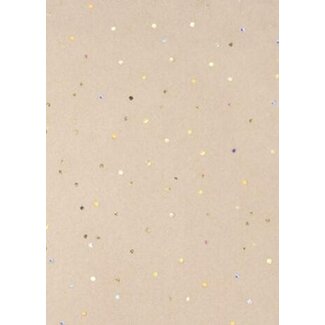 Glitter seiden papier beige/kraft