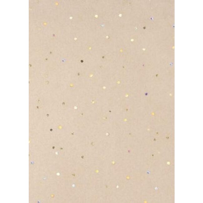 Glitter seiden papier beige/kraft