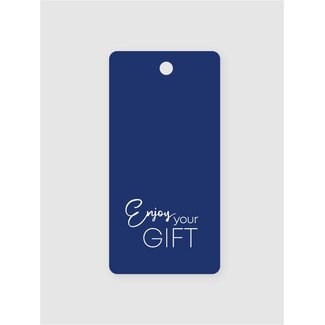 Genießen Sie Ihr Geschenk blau/weiß Geschenkanhänger
