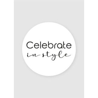 Celebrate in style white/black labels