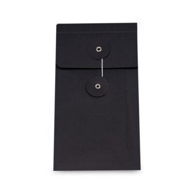 Envelopes with a Japanese closure, black