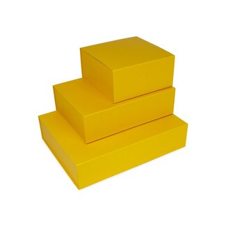 Magnetic box kraft ochre yellow