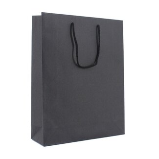 Luxury paper carrier bags kraft black matt