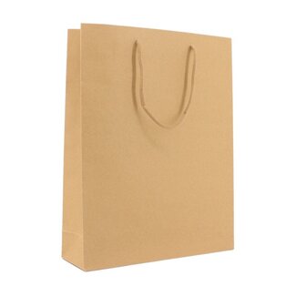 Luxury paper carrier bags kraft brown