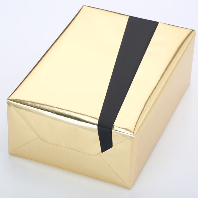 HochglŠnzendes gold/schwarzes Geschenkpapier