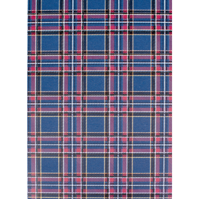 Tartan Blue inpakpapier