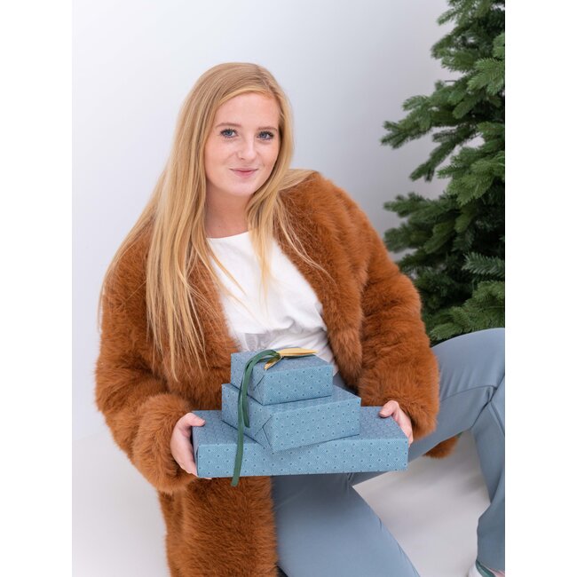 Tapete GrŸn/Blaues geschenkpapier