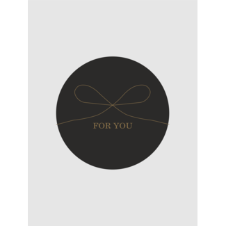 For you (bow) black/gold labels