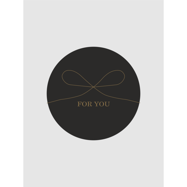 For you (bow) black/gold labels